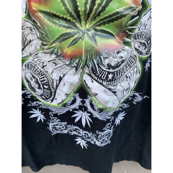 Vintage Weed T Shirt Size 2XL Black Made In USA Cannabis 420 - Picture 9 of 12